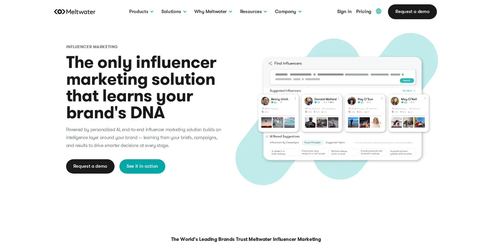 Klear now redirects to Meltwater Influencer Marketing, shown here as one module of the Meltwater suite